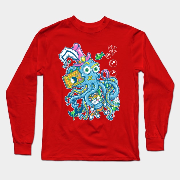 Bubbles Tenticool Long Sleeve T-Shirt by JakGibberish